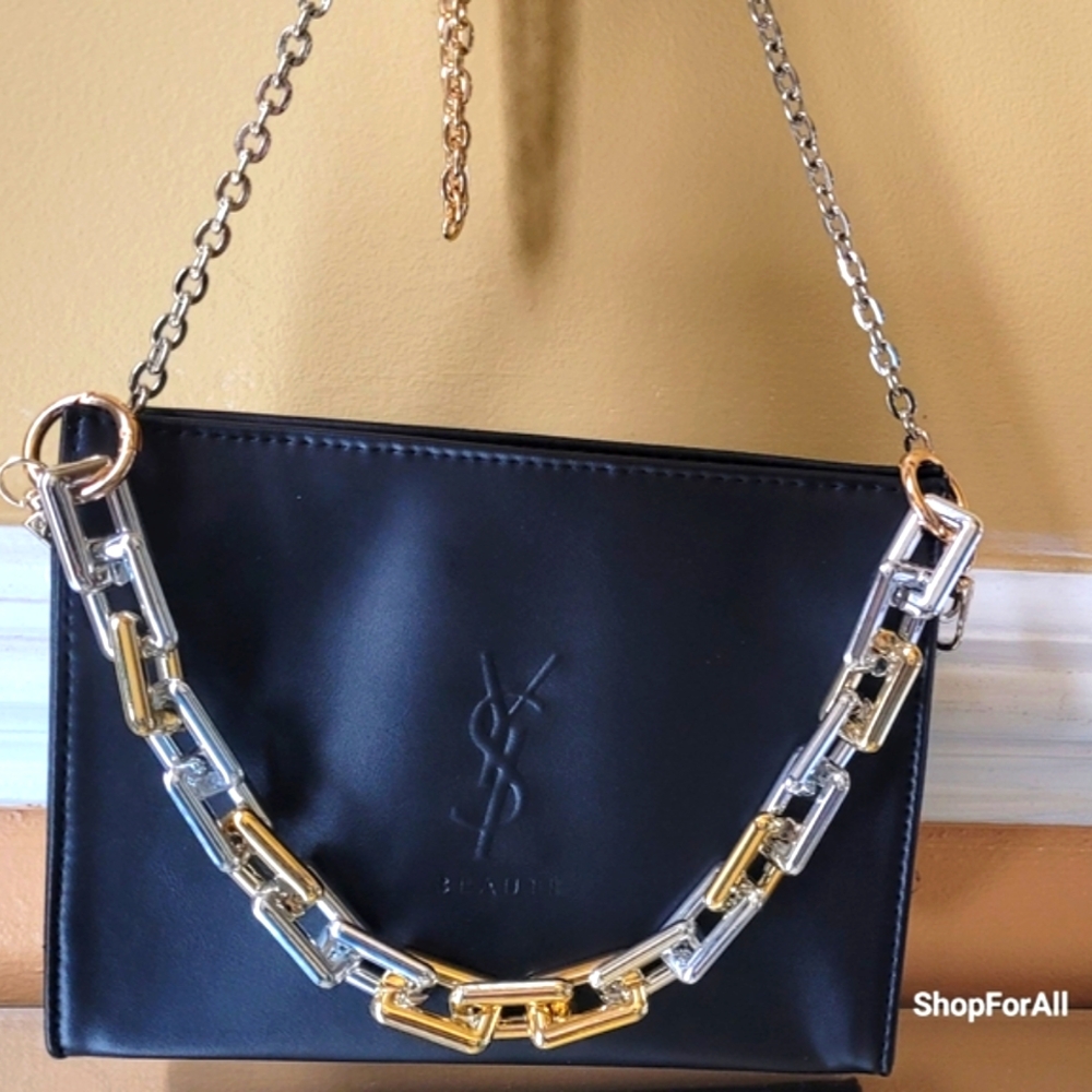 Yves Saint Laurent sliver gold crossbody - Picture 1 of 16